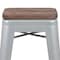 Flash Furniture 30" High Metal Indoor Bar Stool, Silver, PK4 4-ET-31320W-30-SV-R-GG - alternate 4